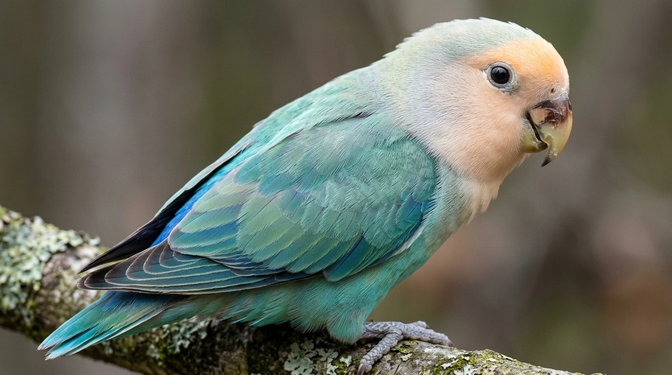 Detail bulu Lovebird mutasi warna Euwing